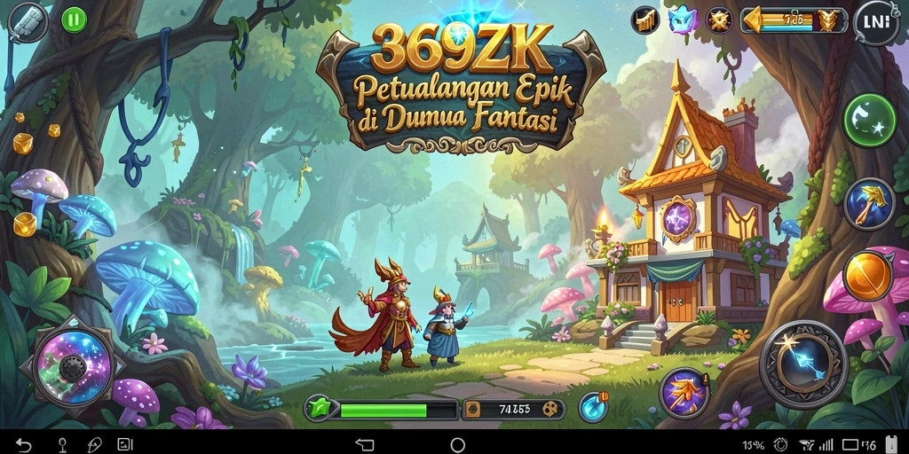 Gameplay seru 369ZK dengan karakter dan dunia fantasi.