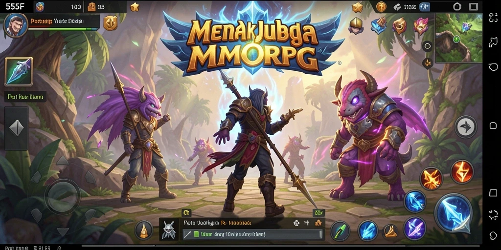 Tampilan gameplay epik dari 555F di dunia MMORPG.