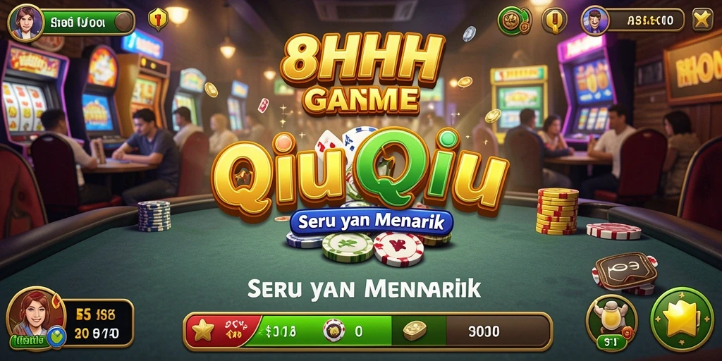 Tampilan gameplay seru dari 8HHH dalam permainan QiuQiu.