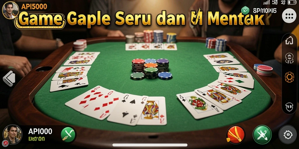 Screenshot permainan Gaple yang seru di API5000.