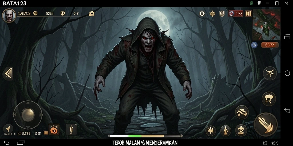 Tampilkan gameplay BATA123 dengan suasana Horror yang mencekam.