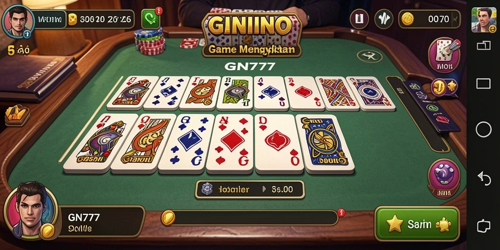 Screenshot gameplay GN777 dengan aksi seru permainan Domino.
