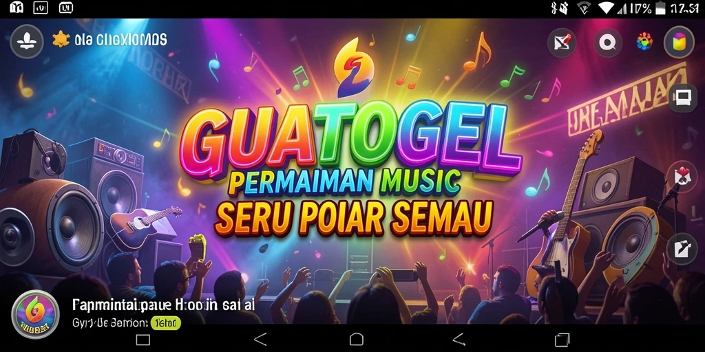 Tampilan gameplay GUATOGEL yang menampilkan pengguna bernyanyi dengan semangat.