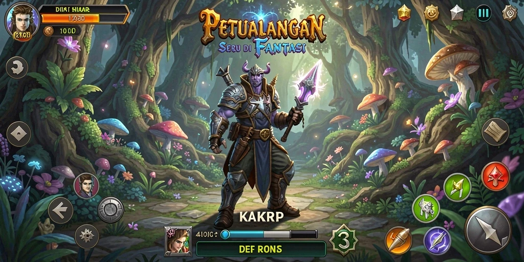 Tangkapan layar KAKRP yang memperlihatkan aksi seru dalam permainan petualangan.