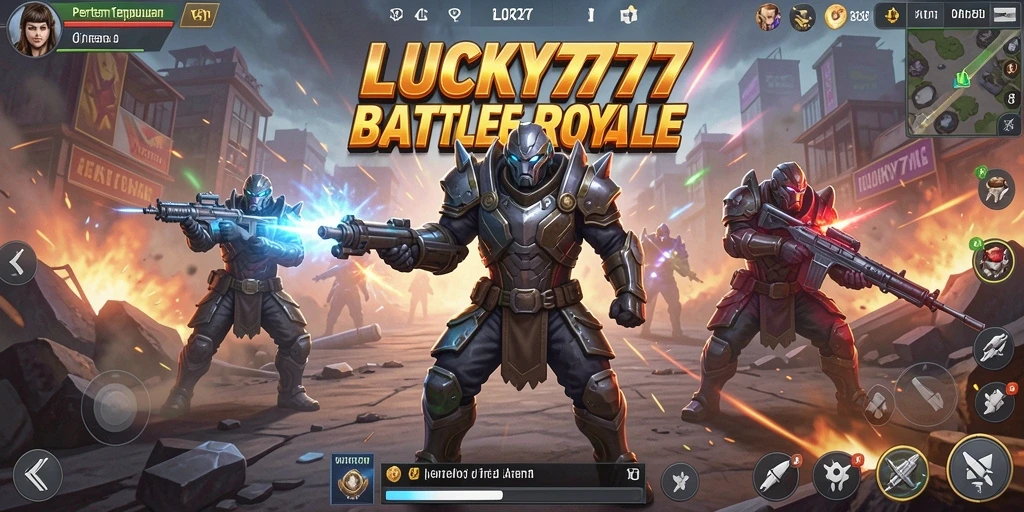 Tampilan menegangkan dalam pertempuran LUCKY777 di arena Battle Royale.