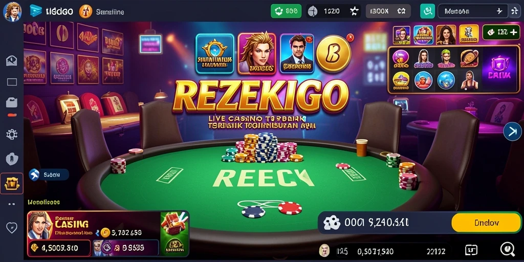 Tampilan gameplay seru di REZEKIGO dengan dealer profesional.