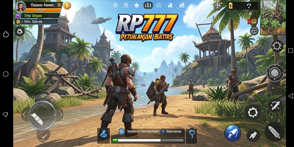 Screenshot gameplay RP777 menampilkan dunia terbuka yang luas dan mendetail.