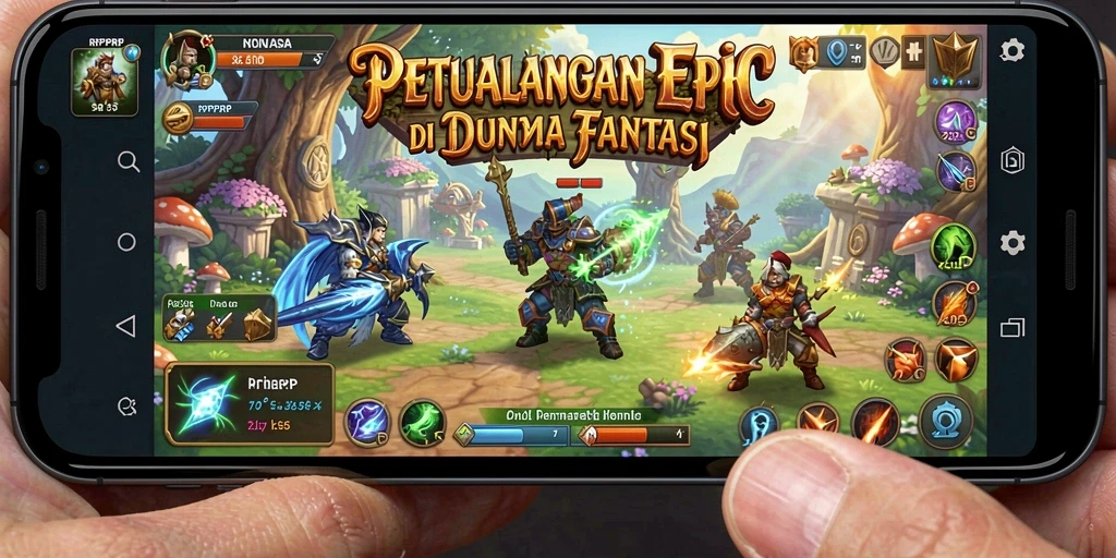 Screenshot menampilkan pertarungan seru dan eksplorasi karakter di RPRPRP.