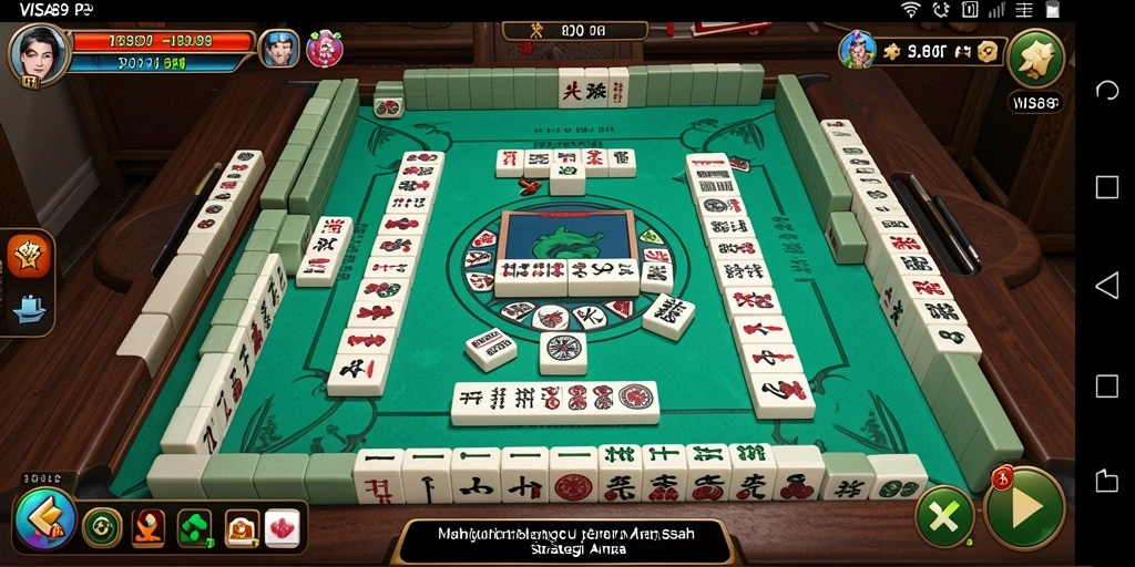 Tampilan screenshot gameplay VISA89 menampilkan papan Mahjong yang menarik dan penuh warna.