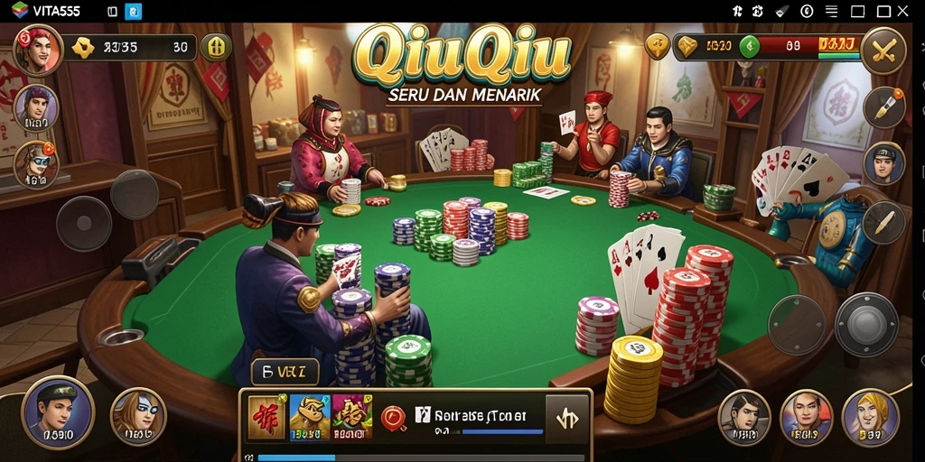 Tampilan screenshot gameplay QiuQiu yang mendebarkan.